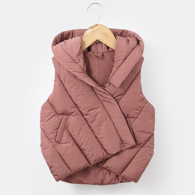 

Kids Vest For Children Girls Solid Print Hoodies Jacket Winter Toddler Baby Boys Warm Outerwear Coats Outfits Clothes 4 Colors