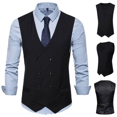 

Toponeto Mens Fashion Business Casual Wedding Waistcoat Tops Vest Jacket Top Coat