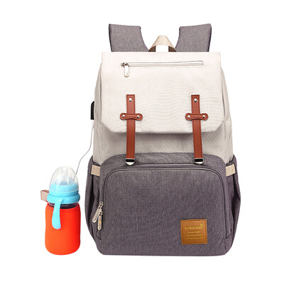 

Tailored New Waterproof Large-capacity Mummy Bag Color Matching With USB Women Backpack