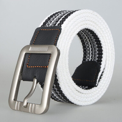 

Unisex belt fashion casual stripe canvas Men Alloy pin buckle belt outdoor sport Men&Women cowboy casual belt