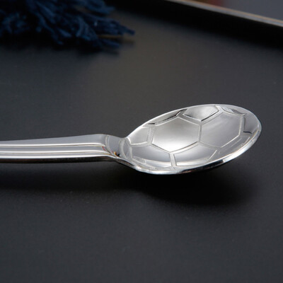 

1Pc Stainless Steel Soccer Pattern Creative Design Spoon Ice Cream Ice Cream Scoop Coffee Spoon