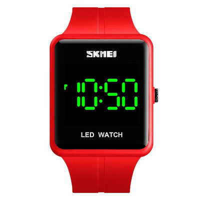 

SKMEI 1541 Digital Movement Unisex Watch 3ATM Waterproof LED Backlight Luminous Sports Electronic Rectangular Square Wrist Watch T