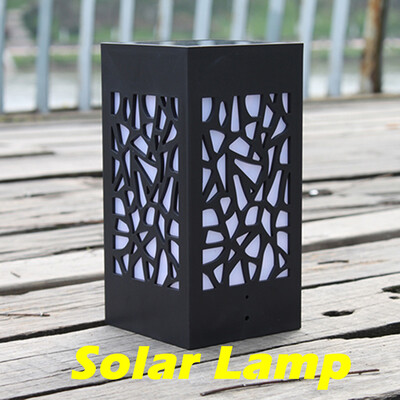 

〖Follure〗Outdoor Path Light Hollow Out Spot Lamp Solar Power Yard Garden Lawn Landscape