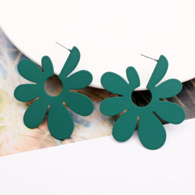 

E1006 Korean Style Cute Metal Flower Earrings For Women Girl Fashion Big Sweet Pendant Earrings Brincos Wedding Party Jewelry