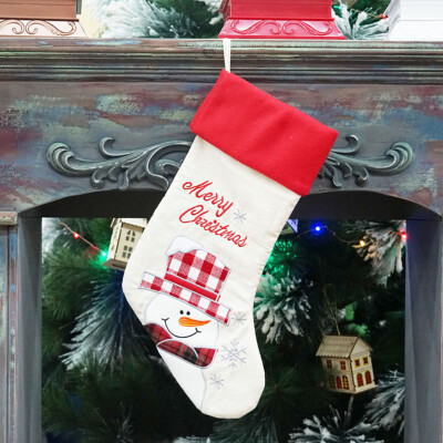 

Tailored Happy New Year Christmas Stocking Sock Candy Gift Bag Xmas Tree Hanging Ornament