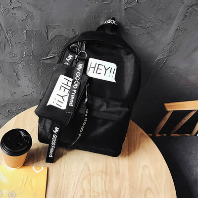 

Tailored Unisex Canvas Letter Backpack Outdoor Travel Backpack Student Bag