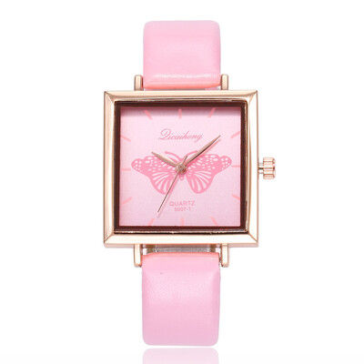 

Casual ladies square headband watch simple card