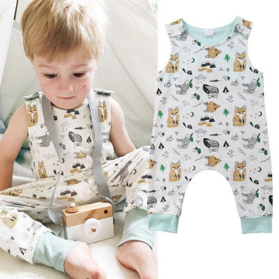 

NEW Infant Kids Baby Boys Girls Fox Cotton Romper Harem Playsuit Outfits Clothes