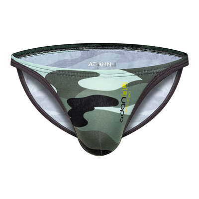 

Mens Sexy Camouflage Cotton Briefs Underwear T-Back G-string Thong Underpants