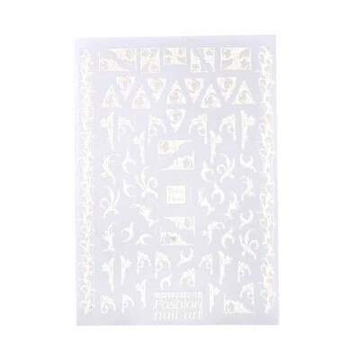 

3D Nail Sheet Flower Pattern Hollow Nail Art Transfer Decals Self-adhesive Lace Sticker
