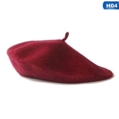 

Women Sweet Warm Wool Winter Beret French Artist Beanie Hat Ski Cap Solid Hats