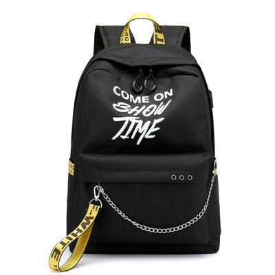 

Noctilucent ins female backpack for junior high school students Korean version of campus travel backpack computer bag