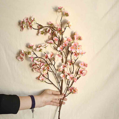 

Gobestart Artificial Cherry Peach Blossom Fake Silk Flower Home Wedding Party Floral Decor
