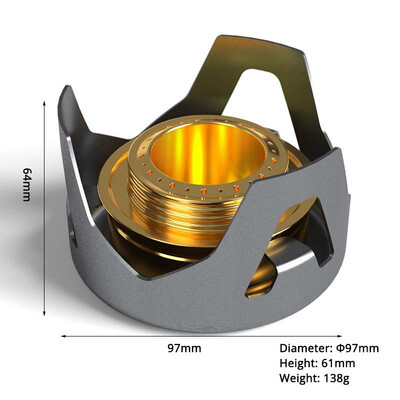 

Mini FMS-122 Alcohol Burner Camp Camping Tailgating Liquid Solid Fuel Stove