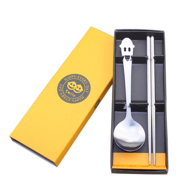 

2Pcs Portable Metal Tableware Outdoor Picnic Camping Cutlery Chopsticks Spoon