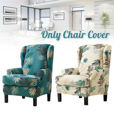 

2pcsset Leaves Flower Printed Armchair Covers 1 Seater Detachable Spandex Sofa Covers Wing Chair Covers Furniture Protector