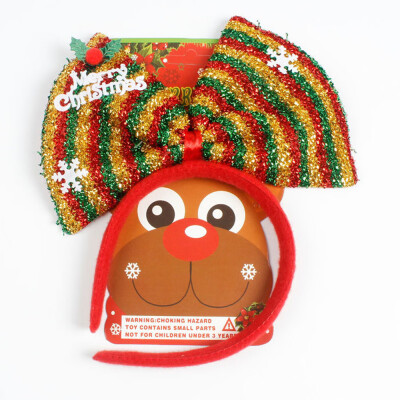 

〖Follure〗Christmas Bow Headband Tiara Party Decorations Snow Head Hoop Hair bands