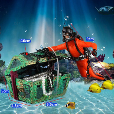 

Aquarium Ornament Treasure Treasure Figure Treasure Figure Action Fish Diver Tank Ornament Aquarium Landscape