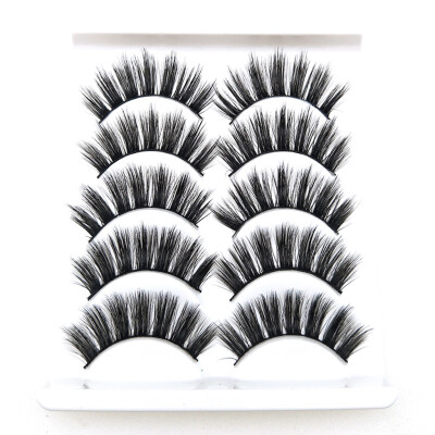 

Gobestart Luxury Makeup 5Pair 3D False Lashes Fluffy Strip Eye Mix lashes Natural Party