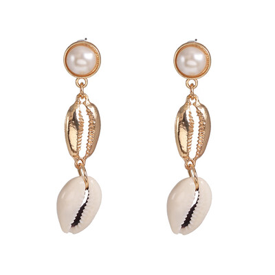 

Bohemian Real Sea Shell Drop Earrings for Women Handmade Dangle Earrings Party Jewelry Statement Earrings Wedding INS