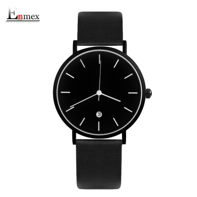 

Enmex simple Design for Translation of Holiday gifts three-dimensional simple couple wrists with thin steel neutral watches