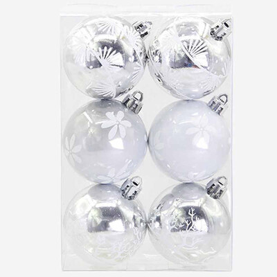 

Gobestart Christmas 6 Balls Wreath Door Wall Ornament Garland Decoration