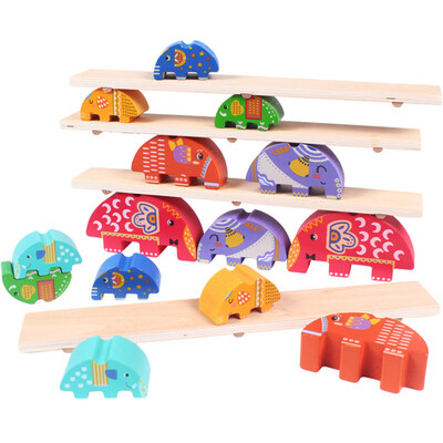 

YIWULALewo Wooden Stacking Blocks Baby Toddlers Toys Building Balance Games for Kids