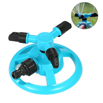 

Garden Sprinkler Automatic 360° Rotating Lawn Watering Sprinkler Adjustable Irrigation System with Three Arm Sprayers&Black Ni