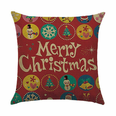 

〖Follure〗Christmas Pillow Case Santa Cotton Linen Sofa Car Throw Cushion Cover Home Decor