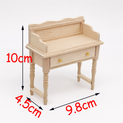 

Siaonvr Miniature Desk Table for 112 Dollhouse Wooden Furniture Model Set