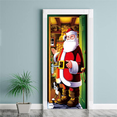

〖Follure〗Merry Christmas Removable Door Mural Wall Sticker Xmas Home Decal