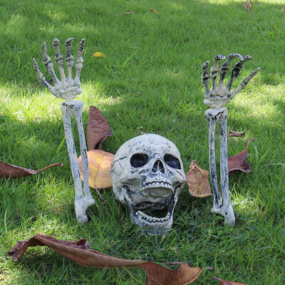 

Scary Realistic Skull Ornament Halloween Party Bar Haunted House Props Decor