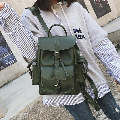 

Korean version of the British College wind backpack 2019 autumn&winter models retro fashion pu leather Japan&South Korea women backpack student bag