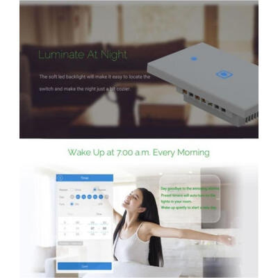 

Smart Switch Wall Light WIFI APP Remote Touch Contorl Switch For AlexaEcho Home