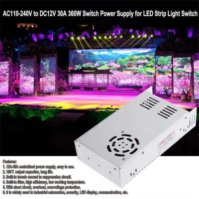 

〖Follure〗DC 12V 30A 360W Universal Regulated Switching Power Supply LED 3D PSU