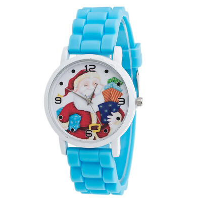 

Christmas New Fashion Wristwatch Vintage Silicone Strap Quartz Wrist Watch for Ladies Women Relogio Feminino