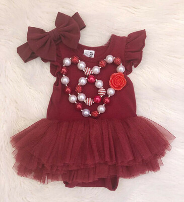 

Newborn Baby Girl Lace Party Romper Dress Jumpsuit Bodysuit Headband 2Pcs Outfit
