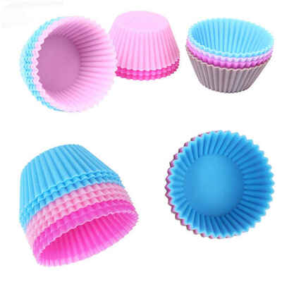 

1pcs12pcs Silicone Cupcake Mold DIY Baking Fondant Muffin Cake Decorating Liner Pudding Jelly Case