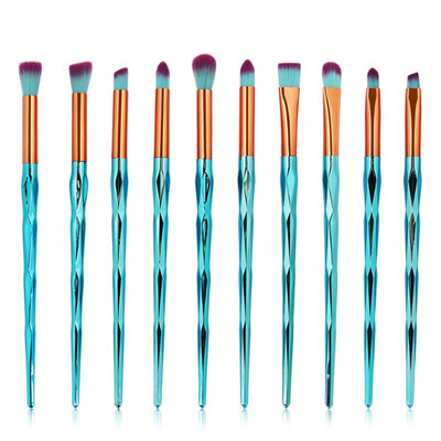 

10pcs Diomand Shape Makeup Brushes Pincel Set Eyes Shadow EyeLiner Concealer Powder Facial Cosmetic Brush Beauty Tool Kit