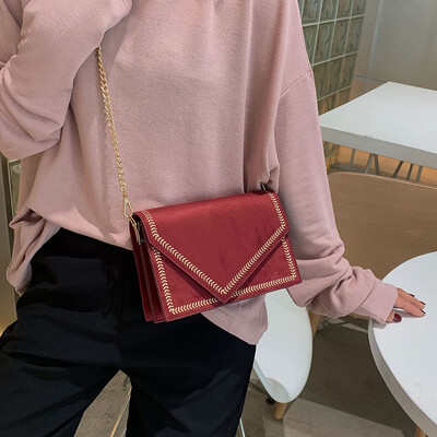 

On the new ins super fire bag female 2019 new Korean version of the suede foreign gas wild chain shoulder slung small square bag
