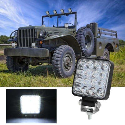 

LED Spot Light 3Inch 16 Lights Square Flood Work Light Offroad Light Led Fog Light Truck Light Driving Light Boat Lighting for Tra