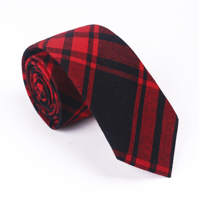 

Mens cotton striped plaid tie 51 cotton tie European&American casual tie cross-border wholesale one generation