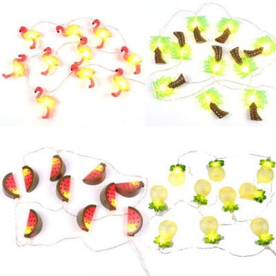 

New LED Ice Lolly Flamingo pineapple Fairy String Lights Chain Battery Powered
