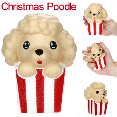 

Gobestart Squishies Cute Christmas Poodle Slow Rising Fruits Scented Stress Relief Toy