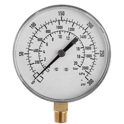 

2000Kpa Pressure Gauge Dial Air Compressor Meter Hydraulic Pressure Tester Gauge 0-300psi 20bar 14inch NPT