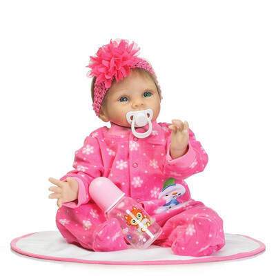 

21in Reborn Doll Rebirth Baby Kids Gift Cloth Material Body