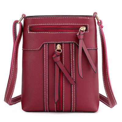 

Vintage Women Solid Color Shoulder Messenger Handbags Leather Crossbody Bag