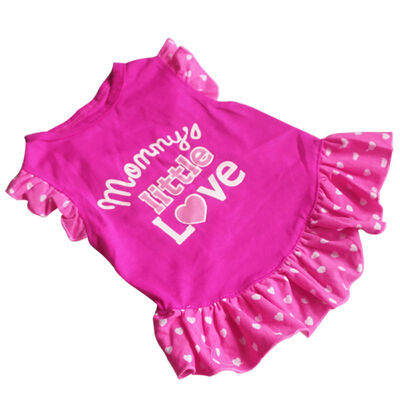 

Letters Printed T-Shirt Pets Sleeveless Dots Clothes Puppy Bow Princess Vest Size  S M L