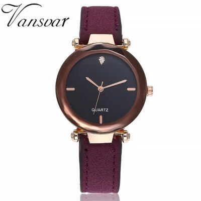 

Vansvar Brand Women Watch Luxury Brand Casual Simple Quartz Clock For Women Leather Strap Wrist Watches