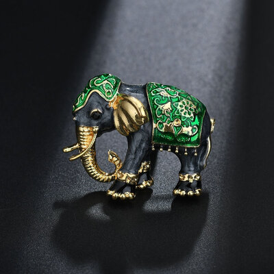 

Retro Enamel Mini Elephant Brooches Women Party Animal Brooches Pins Clothes Jewelry Vintage Metal Brooch